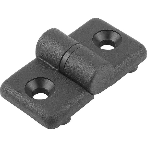 Kipp Hinge Lift-Off, Right W. Guide Tabs 60X32, Thermoplastic Black, Comp:Stainless Steel K0438.2322020 - main